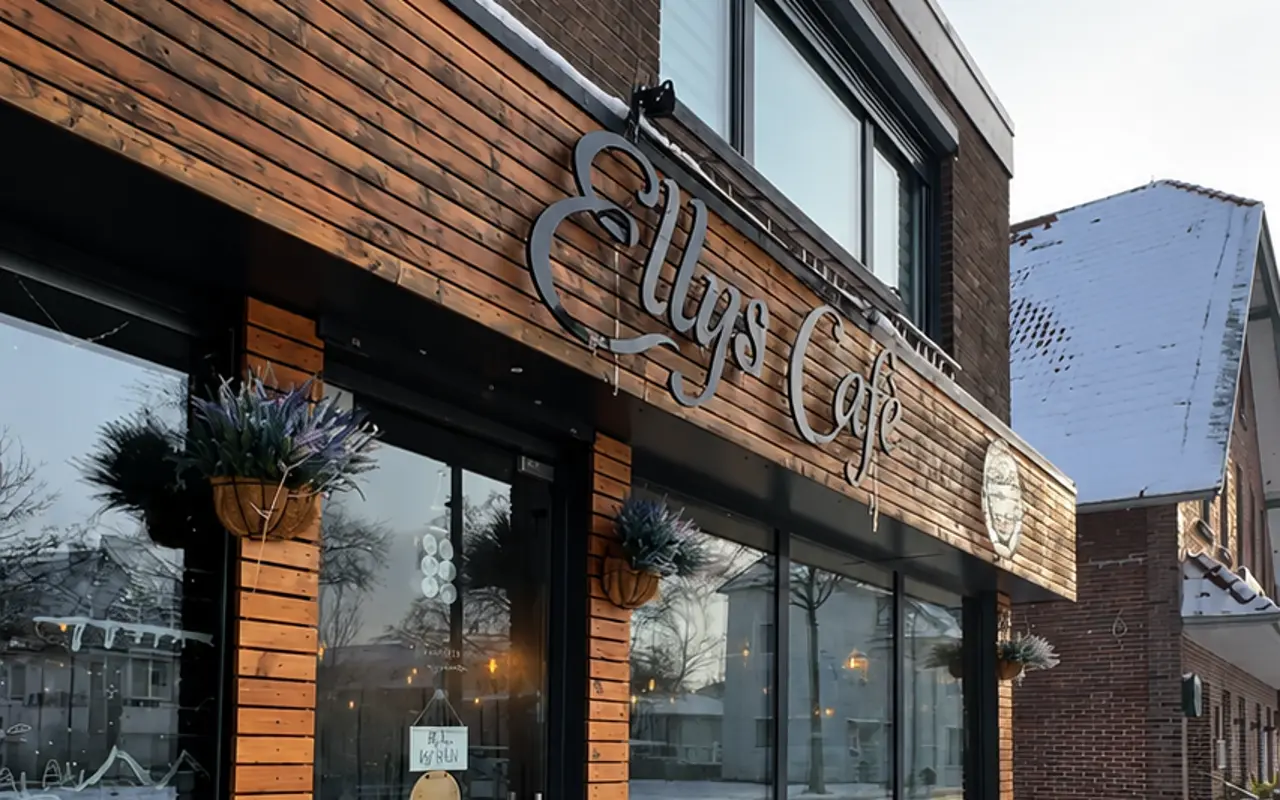Außenansicht von Elly’s Café in Edewecht